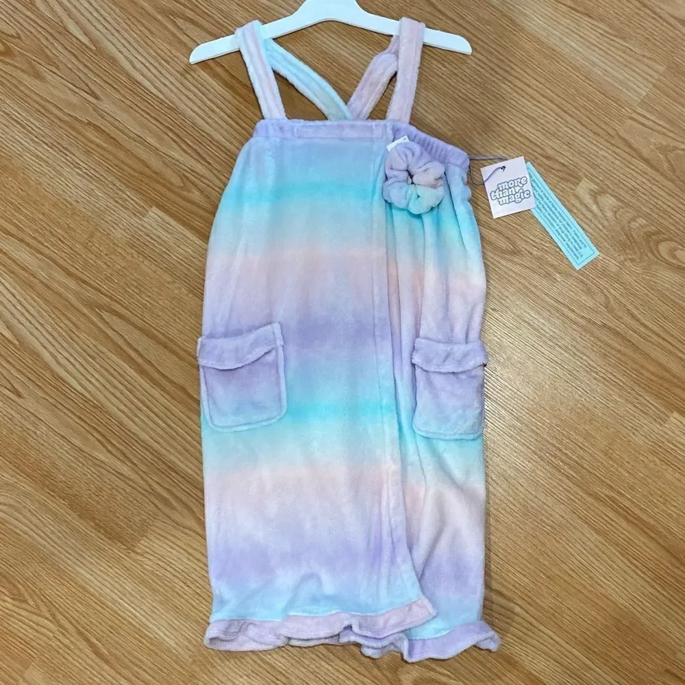 More Than Magic Rainbow Spa Bath Robe with Hair Tie